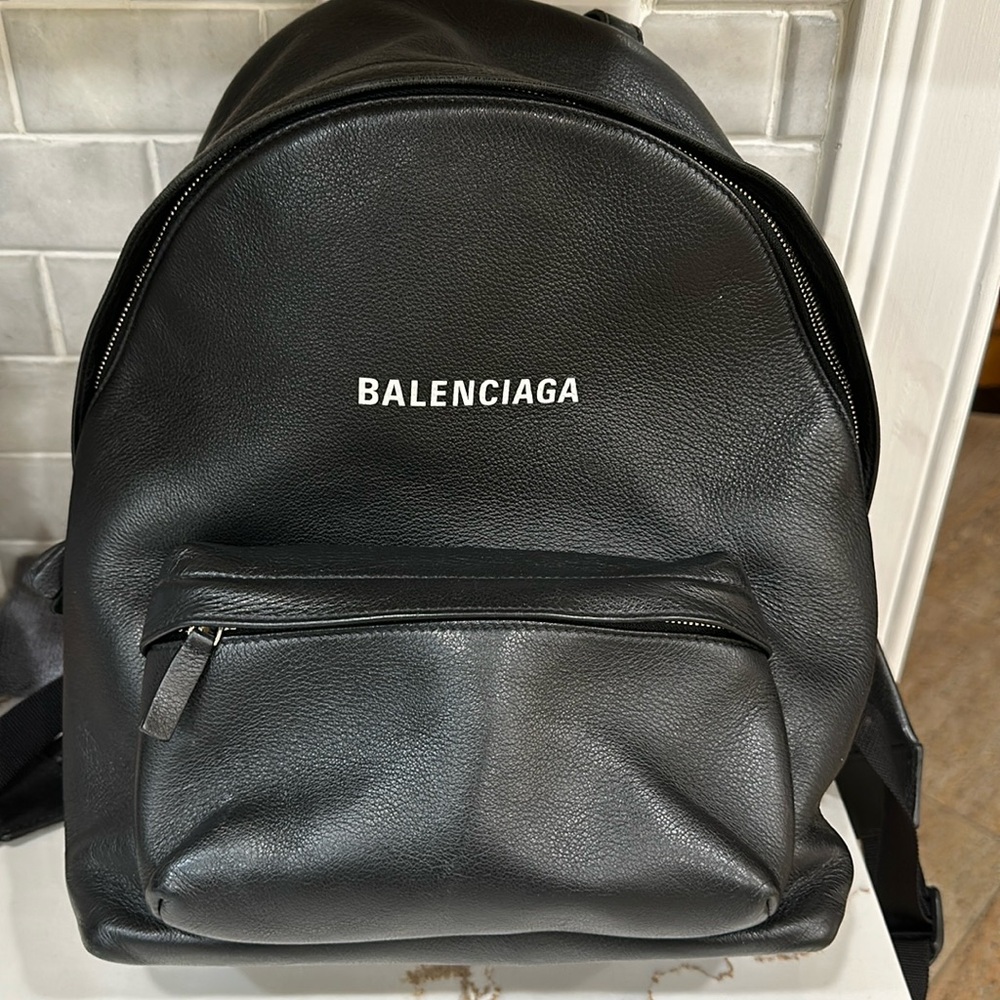 Balenciaga leather backpack